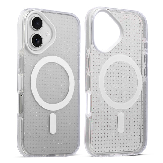 Stunning Dual Shade Starry MagSafe Hard Back Case for Apple iPhone 16 with Colourful Raised Camera Edges