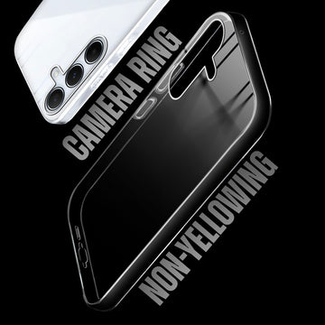Crystal Shield Hard Case with Anti-Yellowing and Colorful Camera Guard for Samsung S23 FE 5G