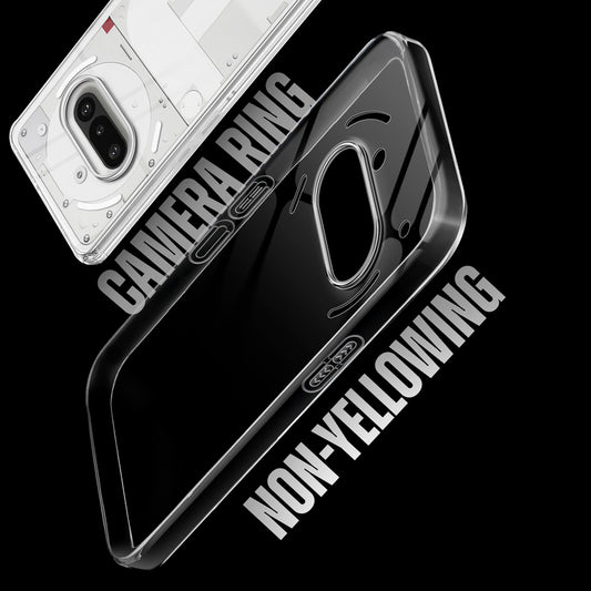 Crystal Shield Hard Case with Anti-Yellowing and Colorful Camera Guard for Nothing Phone 3A 5G