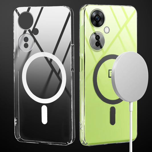 Crystal Clear Hard Back Anti-Yellowing with MagSafe Compatibility Phone Case For OnePlus Nord CE 3 Lite 5G