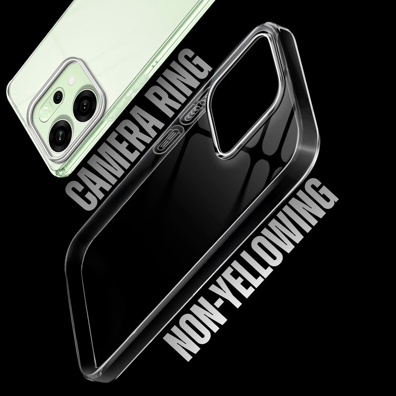 Crystal Clear Anti-Yellow Transparent Back Cover Case With Camera Ring Protection for Oppo Reno 14 5G