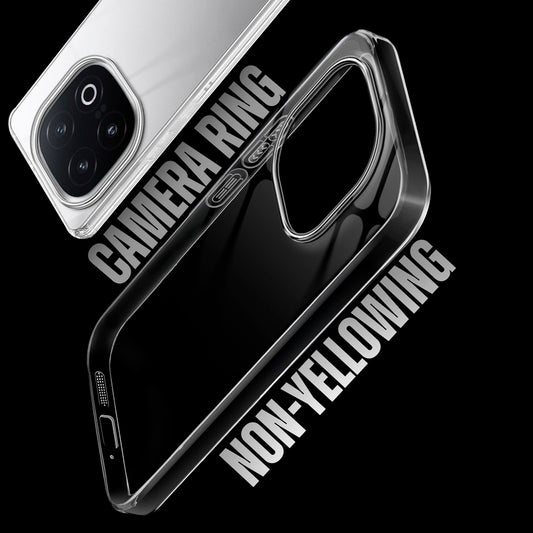 Crystal Shield Hard Case with Anti-Yellowing and Colorful Camera Guard for iQOO 13 5G