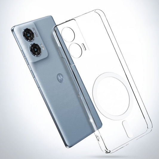 Colored Transparent Anti-Yellowing Magsafe Cuts Case For Motorola Moto Edge 50 Fusion 5G