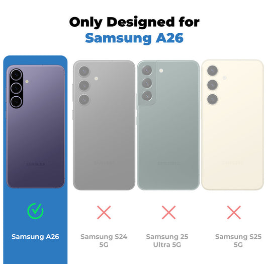 Elegant Colorful Frosted Matte Back With MagSafe Support Back Case For Samsung A26 5G