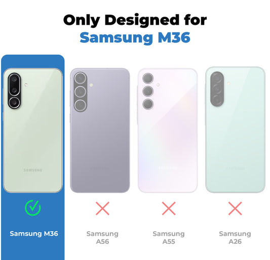 Elegant Colorful Frosted Matte Back With MagSafe Support Back Case For Samsung M36 5G