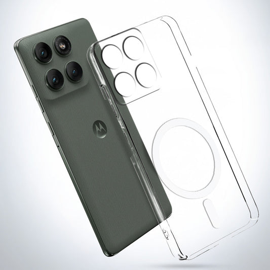 Crystal Clear Hard Back Anti-Yellowing with MagSafe Compatibility Phone Case For Motorola Moto Edge 60 Pro 5G