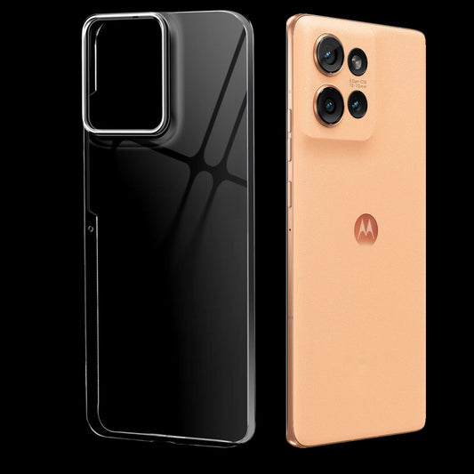 Crystal Shield Hard Case with Anti-Yellowing and Colorful Camera Guard for Motorola Moto Edge 50 5G