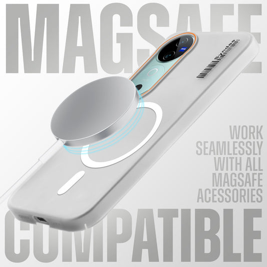 Elegant Colorful Frosted Matte Back With MagSafe Support Back Case For Vivo V40 5G