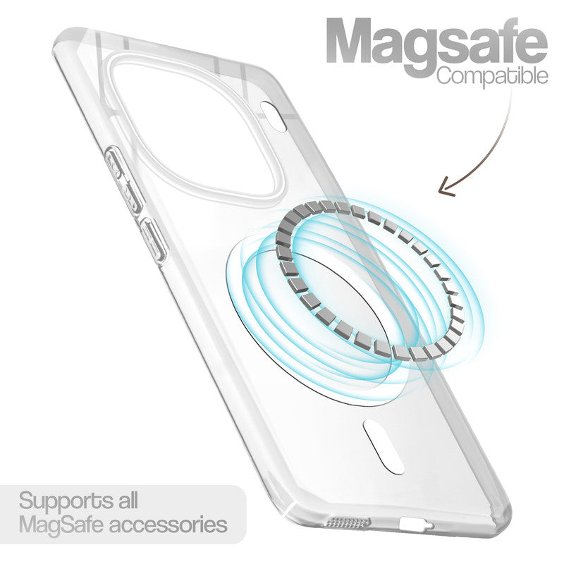 Anti-Yellow Colored Camera Line Case Support Magnetic Accessories Back Cover For iQOO 12 5G