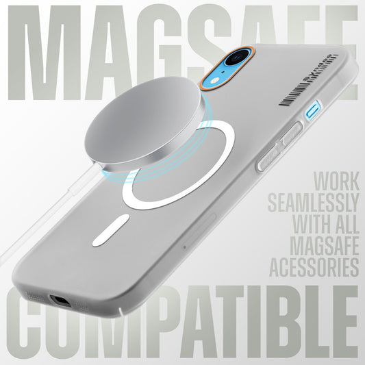 Elegant Colorful Frosted Matte Back With MagSafe Support Back Case For Apple iPhone XR