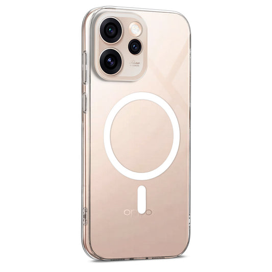 Colored Transparent Anti-Yellowing Magnetic Accessory Support Case For Oppo Reno 15 Pro Mini 5G