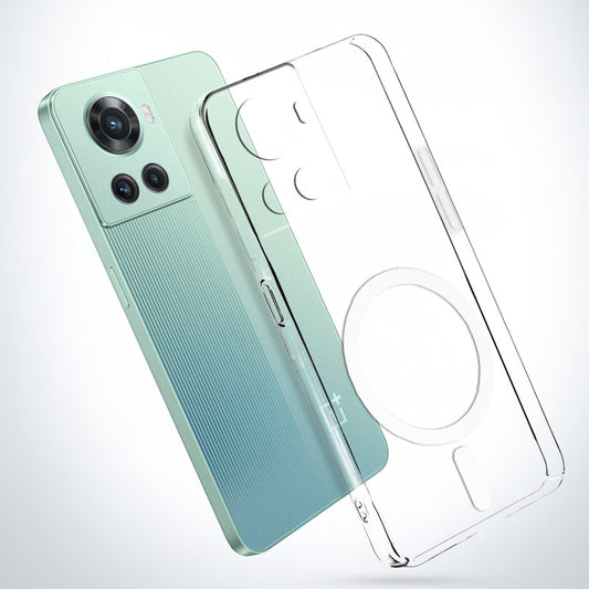 Crystal Clear Hard Back Anti-Yellowing with MagSafe Compatibility Phone Case For OnePlus 10R 5G