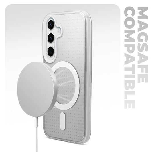 Stunning Dual Shade Starry MagSafe Hard Back Case for Samsung S24 5G with Colourful Raised Camera Edges