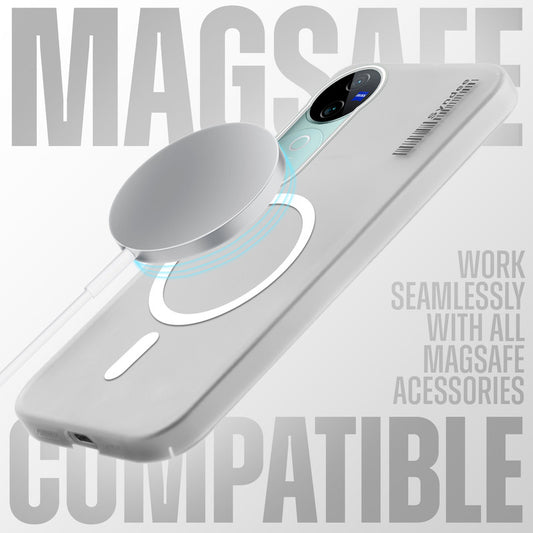 New Elegant Frosted Matte Slim Back With MagSafe Support Back Case For Vivo V40 5G