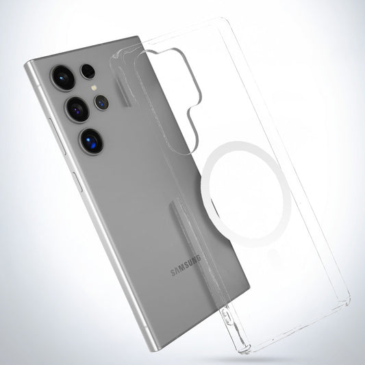 Crystal Clear Hard Back Anti-Yellowing with MagSafe Compatibility Phone Case For Samsung S22 Ultra 5G