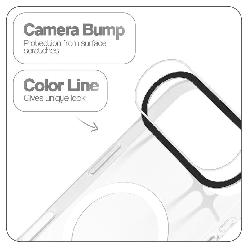 Anti-Yellow Colored Camera Line Case Support Wireless Charging Back Cover For Apple iPhone 17 Air