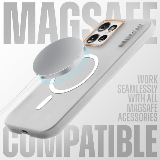 Elegant Colorful Frosted Matte Back With MagSafe Support Back Case For Motorola Moto Edge 50 5G