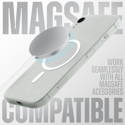 Sleek Frosted Matte Hard Back Cover With MagSafe Compatible Back Case for Apple iPhone XR