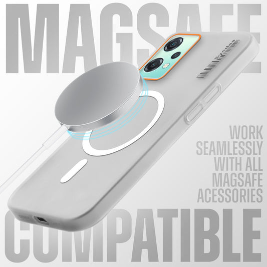 Elegant Colorful Frosted Matte Back With MagSafe Support Back Case For OnePlus Nord CE 2 Lite 5G