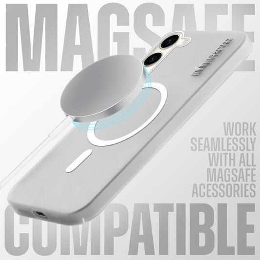 New Elegant Frosted Matte Slim Back With MagSafe Support Back Case For Samsung S23 5G
