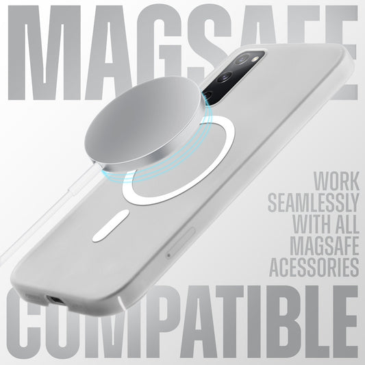 Sleek Frosted Matte Hard Back Cover With MagSafe Compatible Back Case for Samsung S20 FE 5G