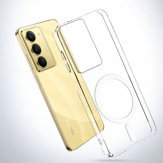 Colored Transparent Anti-Yellowing Magsafe Case For Realme 14X 5G