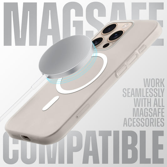 Sleek Frosted Matte Hard Case with MagSafe Support For Apple iPhone 16 Pro