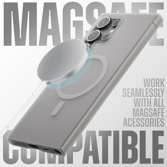 Sleek Frosted Matte Hard Back Cover With MagSafe Compatible Back Case for Samsung S22 Ultra 5G