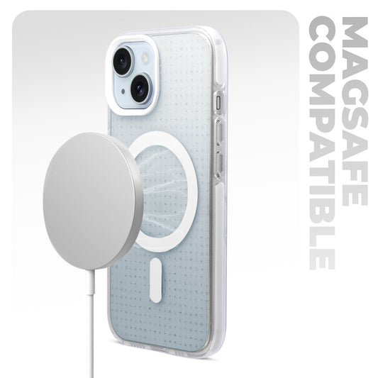 Stunning Dual Shade Starry MagSafe Hard Back Case for Apple iPhone 14 with Colourful Raised Camera Edges
