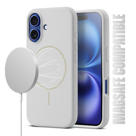 Liquid Silicon With Microfiber Lining Back Case For Apple iPhone 16 (MagSafe Compatible)