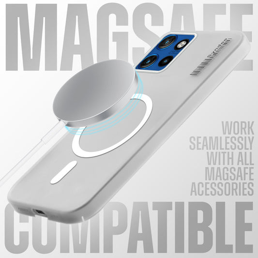 New Elegant Frosted Matte Slim Back With MagSafe Support Back Case For Motorola Moto Edge 50 5G