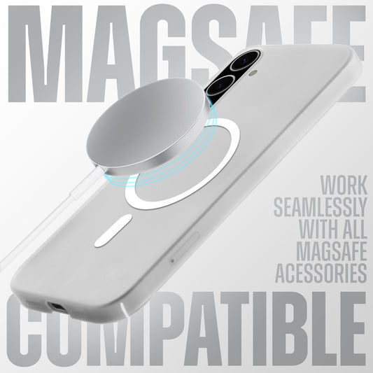 Sleek Frosted Matte Hard Back Cover With MagSafe Compatible Back Case for Samsung A56 5G