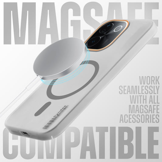 Elegant Colorful Frosted Matte Back With MagSafe Support Back Case For iQOO Z9s Pro 5G