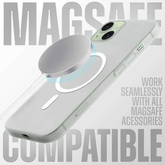 Sleek Frosted Matte Hard Case with MagSafe Support For Apple iPhone 15