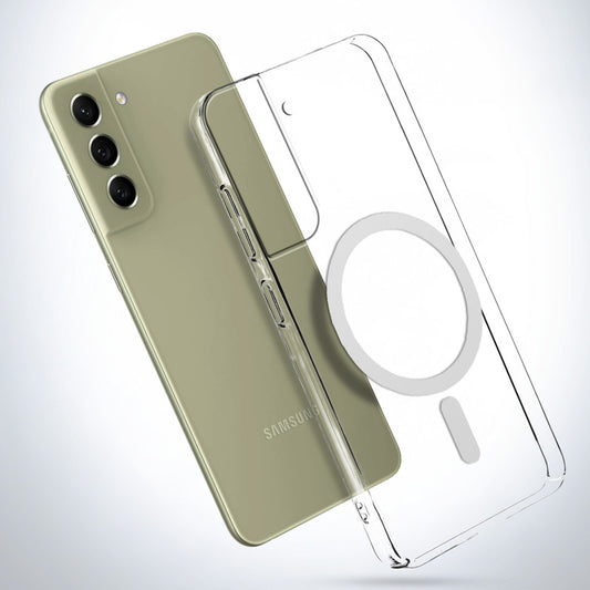 Crystal Clear Hard Back Anti-Yellowing with MagSafe Compatibility Phone Case For Samsung S21 FE 5G