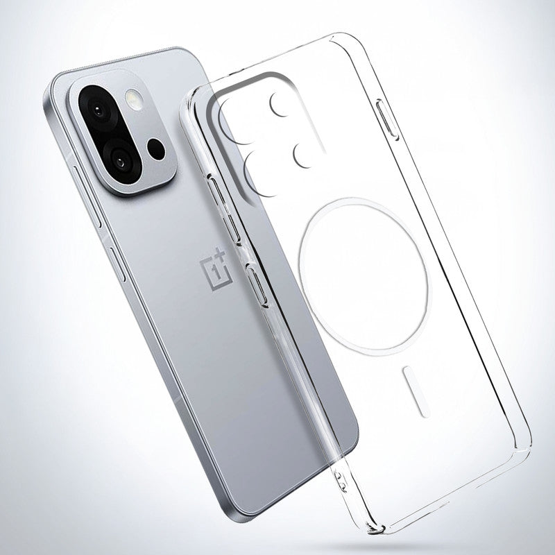 Colored Transparent Anti-Yellowing Magnetic Accessory Support Case For OnePlus 13S 5G