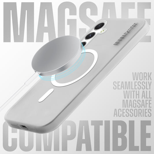 New Elegant Frosted Matte Slim Back With MagSafe Support Back Case For Samsung S25 Plus 5G