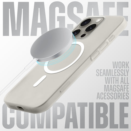Sleek Frosted Matte Hard Case with MagSafe Support For Apple iPhone 15 Pro Max