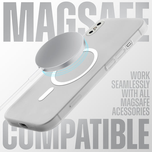 Sleek Frosted Matte Hard Back Cover With MagSafe Compatible Back Case for Apple iPhone XS Max