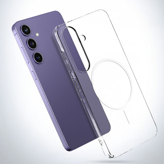 Crystal Clear Transparent Hard Back Anti-Yellowing with MagSafe Compatibility Phone Case For Samsung S24 5G