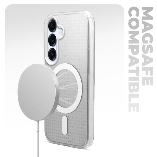 Stunning Dual Shade Starry MagSafe Hard Back Case for Samsung S25 5G with Colourful Raised Camera Edges