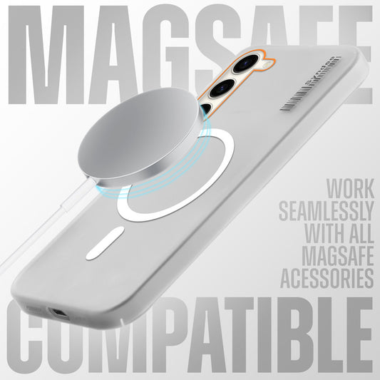 Elegant Colorful Frosted Matte Back With MagSafe Support Back Case For Samsung S23 5G