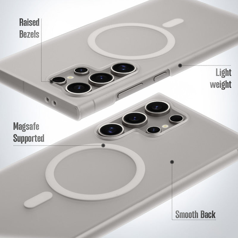 Slim Matte Wireless Charging Support Back Case for Samsung S24 Ultra 5G