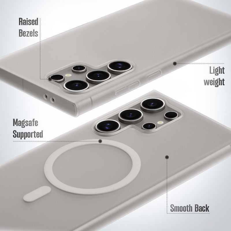 Frosted Slim Wireless Charging Support Case For Samsung S24 Ultra 5G