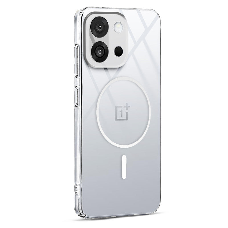 Colored Transparent Anti-Yellowing Magnetic Accessory Support Case For OnePlus 13S 5G