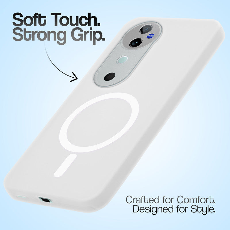 Classic Matte Silicone Back Case for Vivo V40 Pro 5G