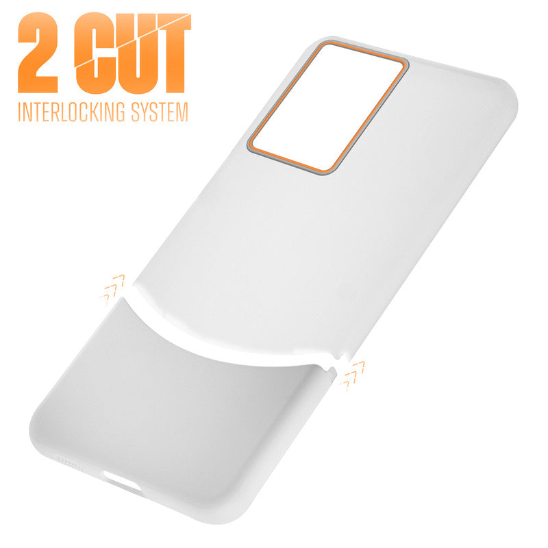 Frosted Case With 2-Cut Interlock For Motorola Moto G96 5G