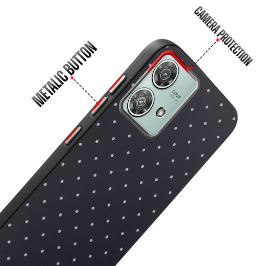 Rugged Hard Back Printed Case For Motorola Moto Edge 40 Neo 5G with Metal Ring Camera Protection and Buttons