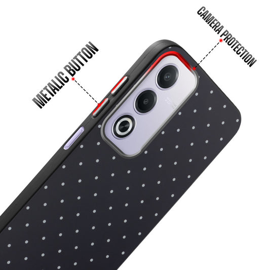 Rugged Hard Back Printed Case For Oppo A3 Pro 5G with Metal Ring Camera Protection and Buttons
