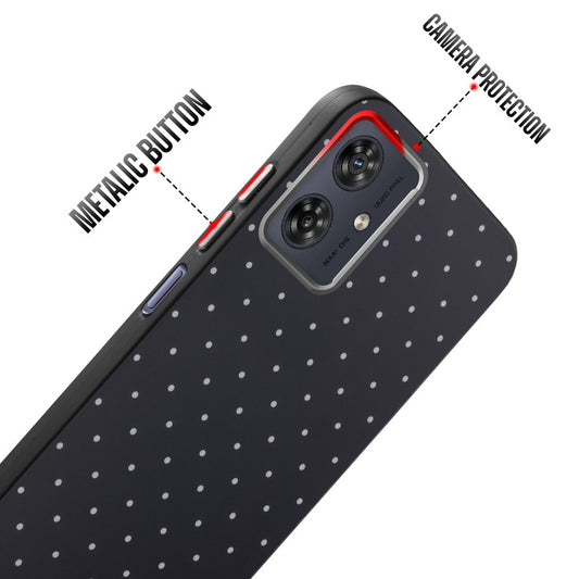 Rugged Hard Back Printed Case For Motorola Moto G54 5G with Metal Ring Camera Protection and Buttons